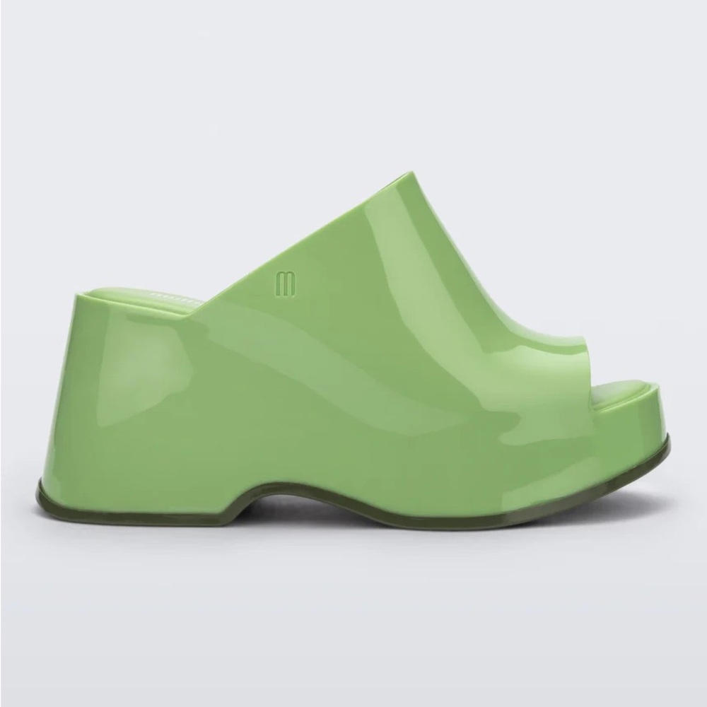 Melissa Patty - Women's Green Slide Sandals 7